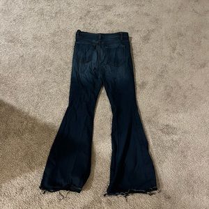 high rise bell bottom jeans
